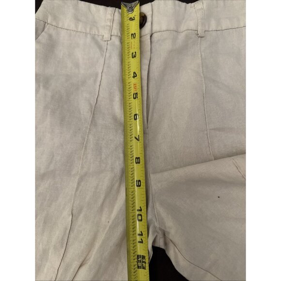 ASOS Design Linen Blend Light Pink High-Waisted Pants UK 2 EU 30 US 00 Petite - Picture 6 of 7